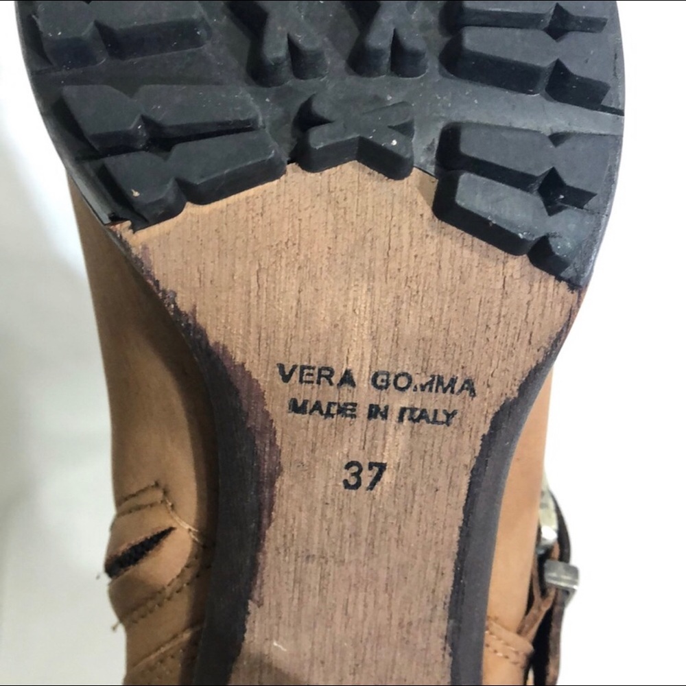 Brown Leather Vera Gomma Ankle Booties - Picture 7 of 7